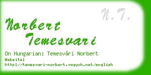 norbert temesvari business card